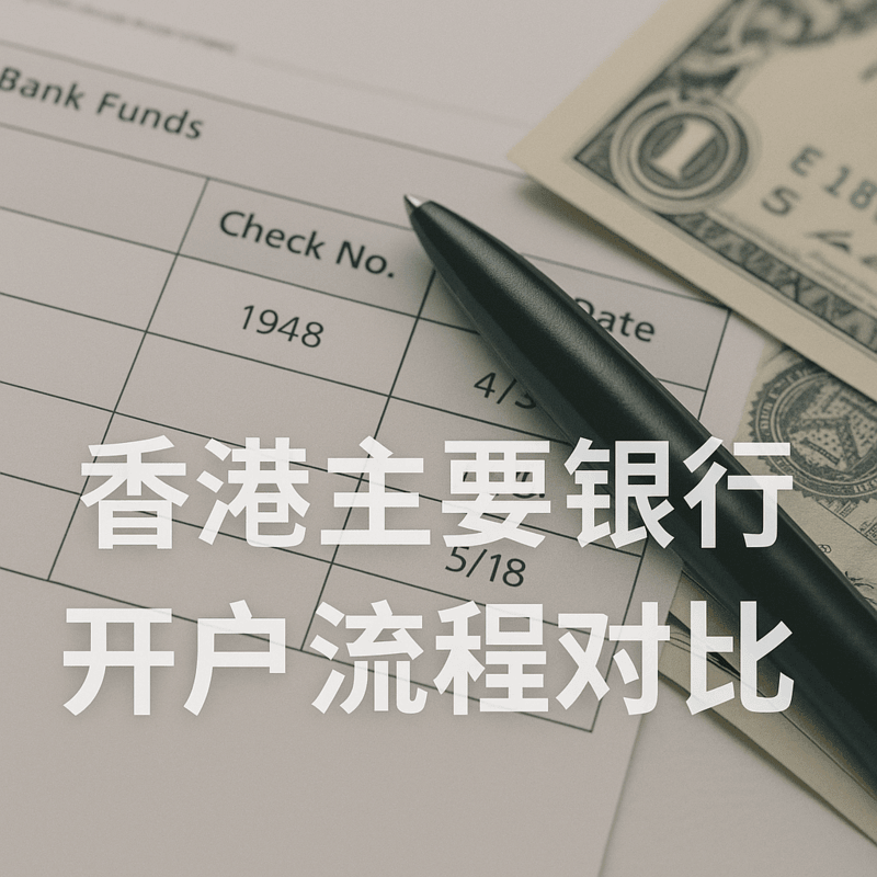 香港主要銀行開戶流程對(duì)比